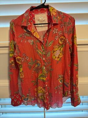 Cino Floral Button-Down Shirt with Long Sleeves
